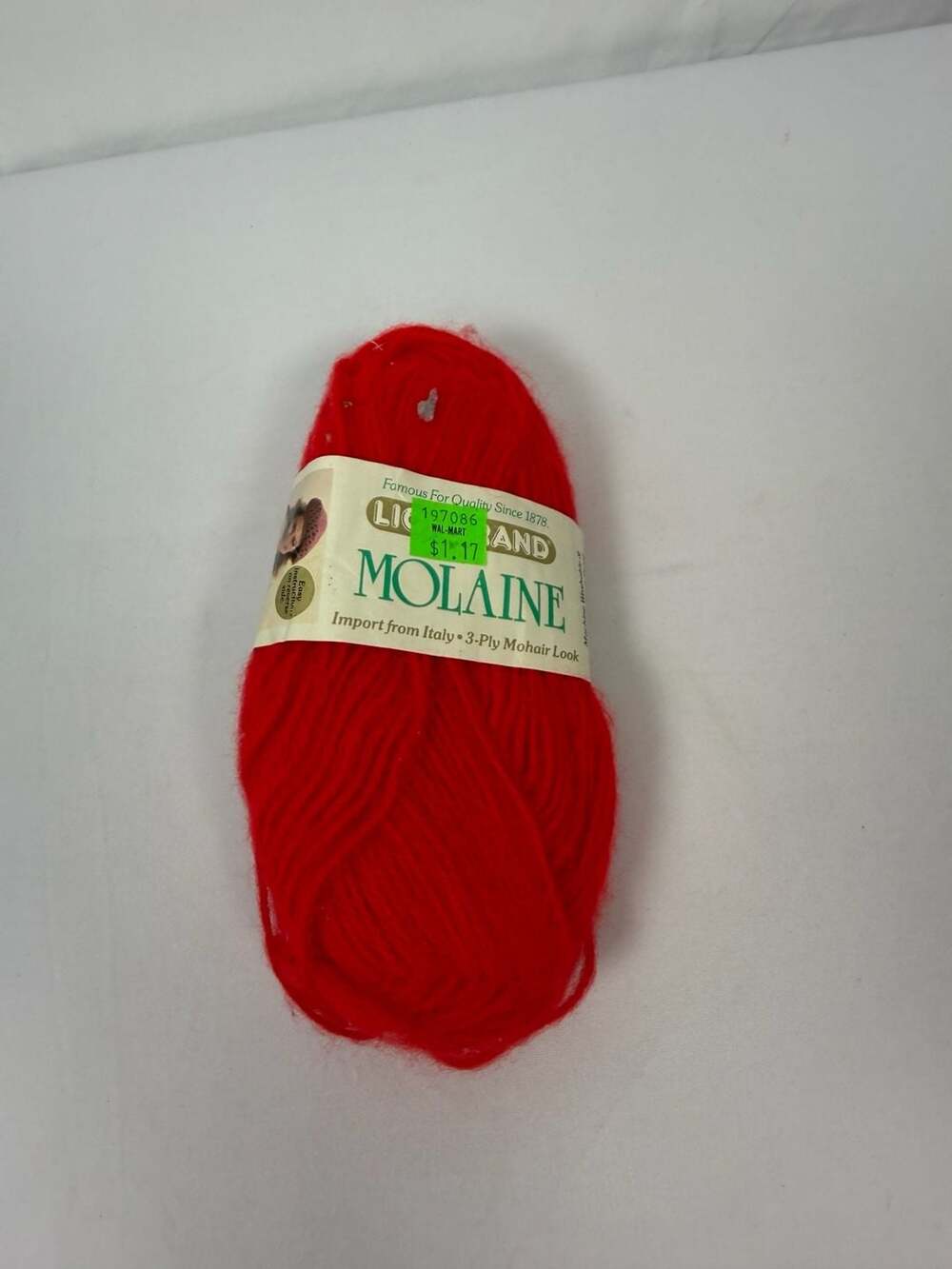 Lion Brand Molaine Yarn Scarlet Red 40g